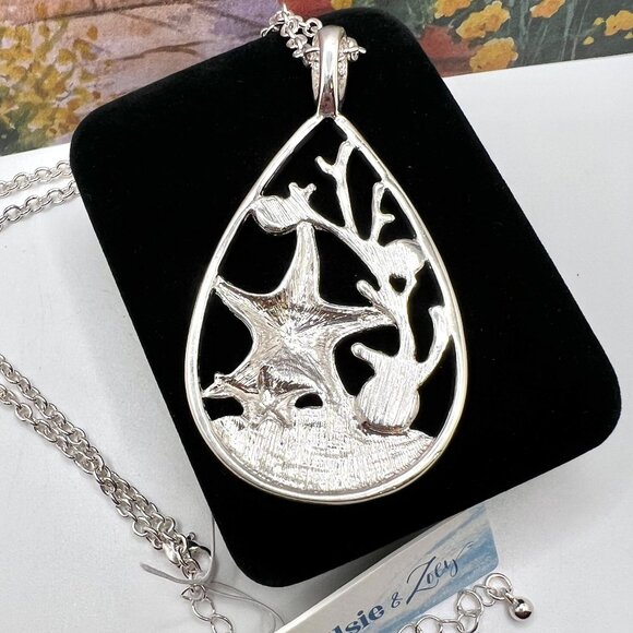 Pure Expressions Hammered Earrings and Elsie & Zoey Necklace - Picture 5 of 5